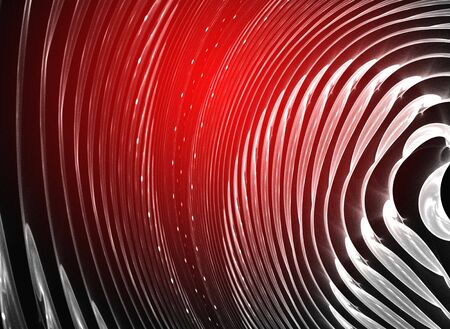 Abstract red waves and random circles, backgroundの写真素材
