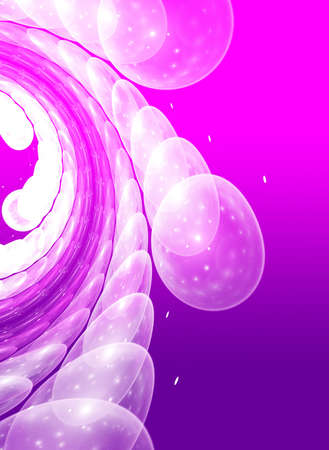 Abstract purple waves and random circles, backgroundの写真素材