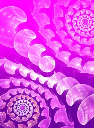 Abstract purple waves and random circles, backgroundの写真素材