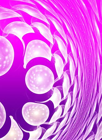 Abstract purple waves and random circles, backgroundの写真素材
