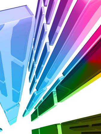 3d cubes with glossy light effectsの写真素材