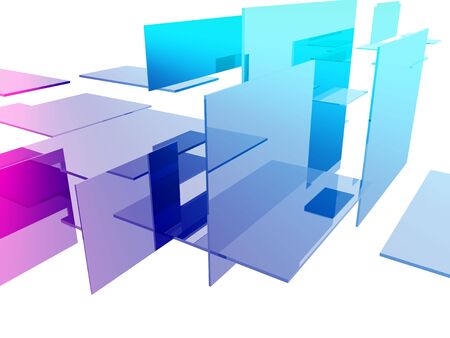 Abstract background, 3d shapesの写真素材