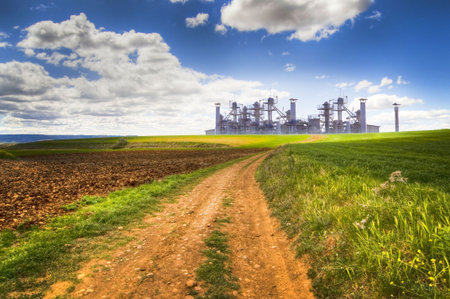 Road to industryの写真素材