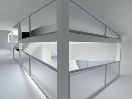 Hospital waiting room, conceptual architecture, clean space.の写真素材