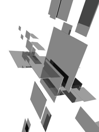 3d cubes with glossy light effectsの写真素材