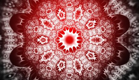Red background. Abstract design. Red and white.の写真素材