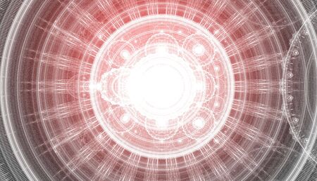 Red background. Abstract design. Red and white.の写真素材