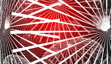 Red background. Abstract design. Red and white.の写真素材
