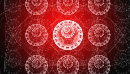 Red background. Abstract design. Red and white.の写真素材