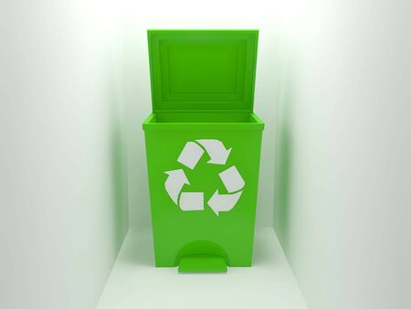 recycle bin,greenの写真素材