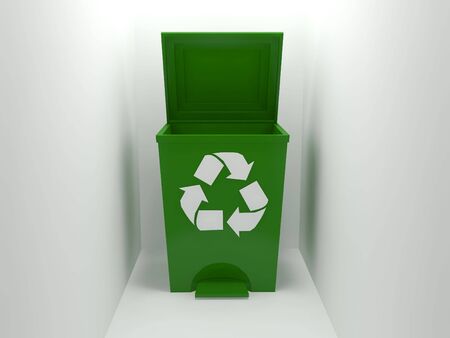 recycle bin,greenの写真素材