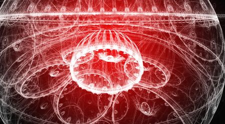 Red background. Abstract design. Red and white.の写真素材