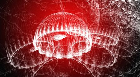 Red background. Abstract design. Red and white.の写真素材