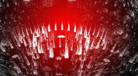 Red background. Abstract design. Red and white.の写真素材