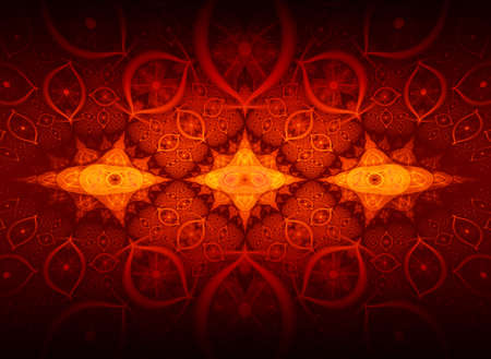 Fire Flower abstractの写真素材