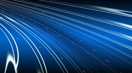 Blue waves of gradientの写真素材