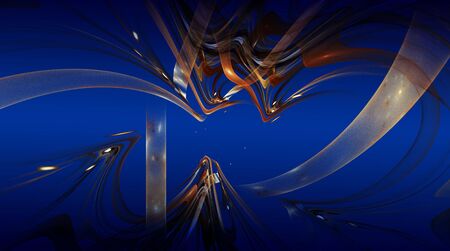 Blue waves of gradientの写真素材