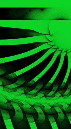 Beautiful abstract background design, green waves with light effectsの写真素材
