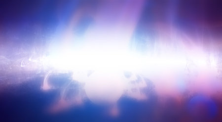 creative background with blue defocused effectの写真素材