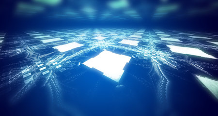 creative background with blue defocused effect