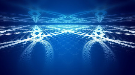 creative background with blue defocused effectの写真素材