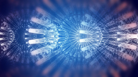 creative background with blue defocused effectの写真素材