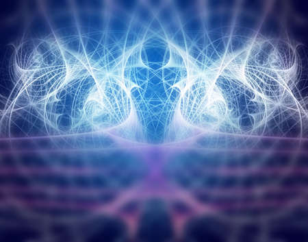 creative background with blue defocused effectの写真素材