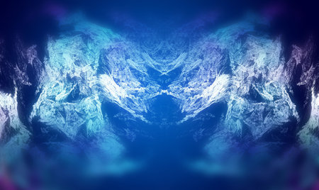 creative background with blue defocused effectの写真素材