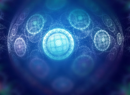 creative background with blue defocused effect