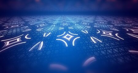 creative background with blue defocused effectの写真素材
