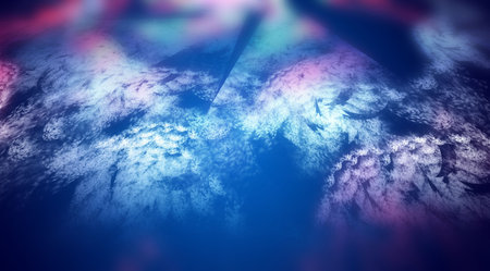 creative background with blue defocused effect