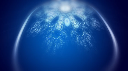 creative background with blue defocused effectの写真素材