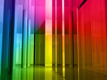 conceptual architecture, open space of colors
