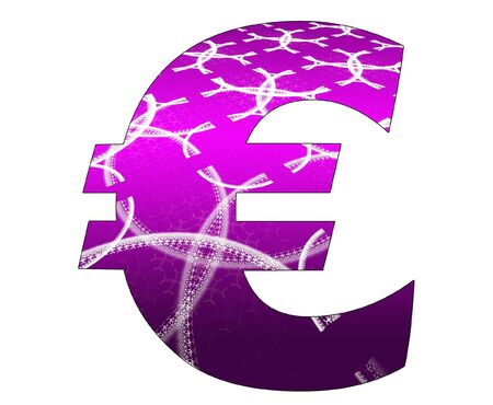 Euro symbol with abstract designの写真素材