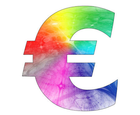 Euro symbol with abstract designの写真素材
