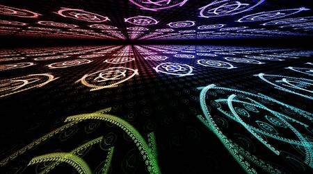 Horizon fractal, abstract landscape.の写真素材