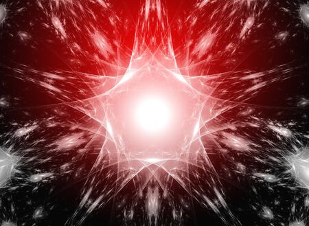 Abstract red waves and random circles, backgroundの写真素材