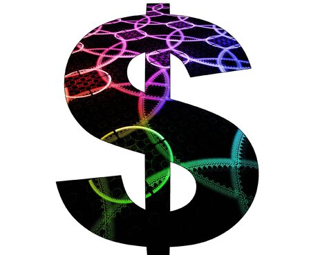 Dollar symbol with abstract designの写真素材