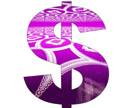 Dollar symbol with abstract designの写真素材