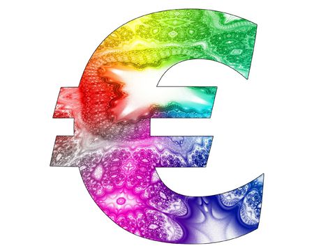 Euro symbol with abstract designの写真素材