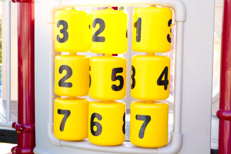 Amusement park, numbers toyの写真素材
