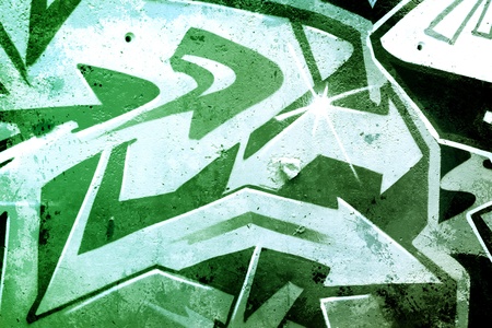 Ecology background over old dirty wall, urban hip hop background Gray texture painted with bright colorfulのeditorial素材