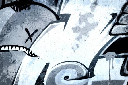 Machine over old dirty wall, urban hip hop background Gray texture painted with bright colorfulのeditorial素材