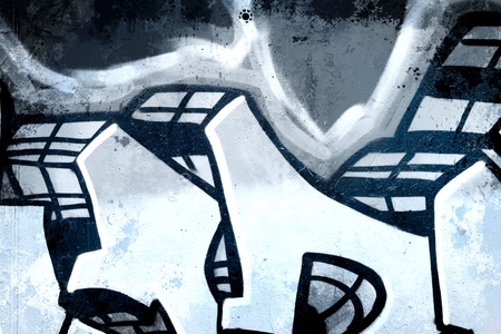 Cold Graffiti over old dirty wall, urban hip hop background Gray texture painted with bright colorfulのeditorial素材