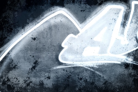 Graffiti over old dirty wall, urban hip hop background Gray texture painted with bright colorfulのeditorial素材