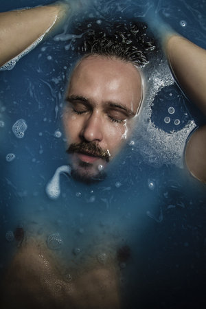 melancholy, sadness and depression conceptの写真素材