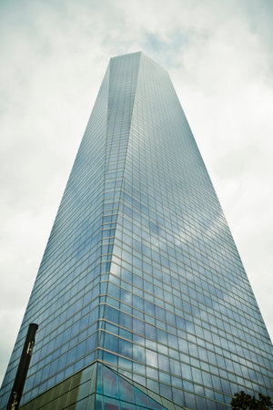 Crystal Tower, skyscraper of Madrid, placed in financial zone ,four modern skyscrapers (Cuatro...