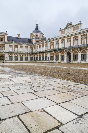 Main facade.Palace of Aranjuez, Madrid, Spain.のeditorial素材