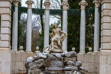Apollo fountain Aranjuez, Madrid, Spain.の写真素材