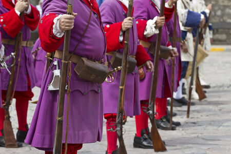 Succession  War September 4, 2010 in Brihuega, Spainのeditorial素材